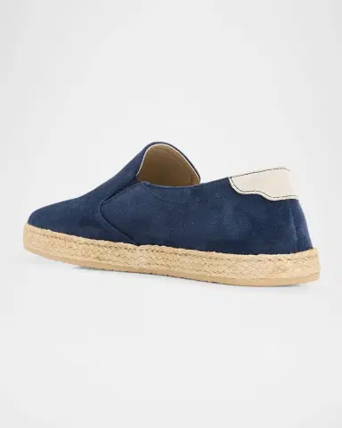 Brunello Cucinelli Men's Suede Slip-On Espadrilles | Thumbnail 15 Brunello Cucinelli Men's Suede Slip-On Espadrilles | Thumbnail 15
