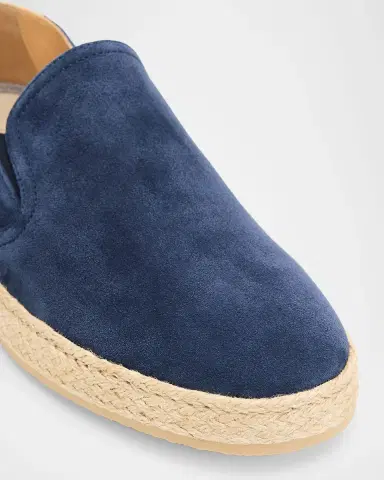Brunello Cucinelli Men's Suede Slip-On Espadrilles | Thumbnail 16 Brunello Cucinelli Men's Suede Slip-On Espadrilles | Thumbnail 16
