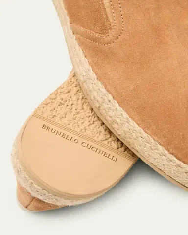 Brunello Cucinelli Men's Suede Slip-On Espadrilles | Thumbnail 7 Brunello Cucinelli Men's Suede Slip-On Espadrilles | Thumbnail 7