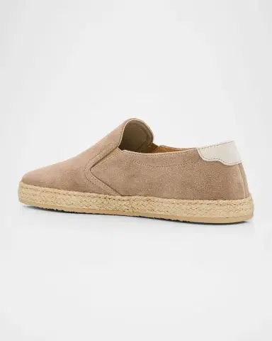 Brunello Cucinelli Men's Suede Slip-On Espadrilles | Thumbnail 9 Brunello Cucinelli Men's Suede Slip-On Espadrilles | Thumbnail 9
