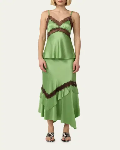 Diane von Furstenberg Camille Lace-Trim Empire Cami | Thumbnail 2 Diane von Furstenberg Camille Lace-Trim Empire Cami | Thumbnail 2