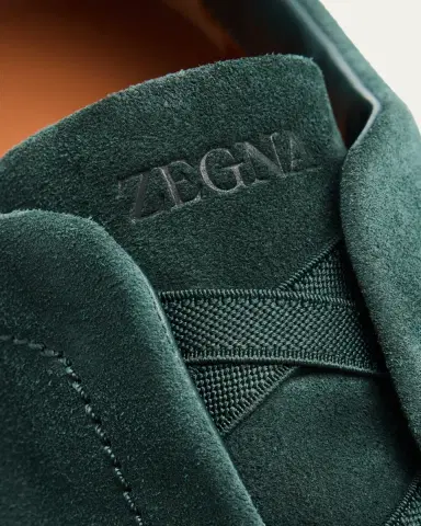 ZEGNA Men's Suede Triple Stitch Slip-On Sneakers | Thumbnail 3 ZEGNA Men's Suede Triple Stitch Slip-On Sneakers | Thumbnail 3