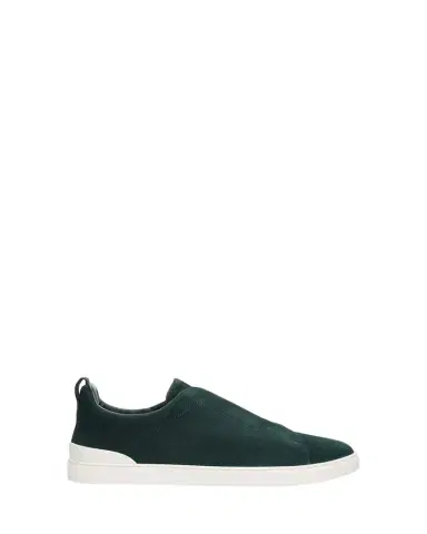 ZEGNA Men's Suede Triple Stitch Slip-On Sneakers | Thumbnail 1 ZEGNA Men's Suede Triple Stitch Slip-On Sneakers | Thumbnail 1