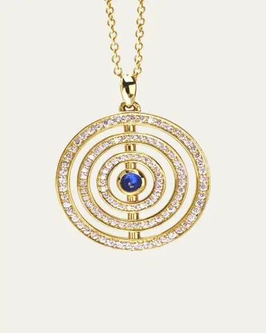 Procaccia Jewelry 18K Yellow Gold The Good Eye Pendant Necklace | Thumbnail 3 Procaccia Jewelry 18K Yellow Gold The Good Eye Pendant Necklace | Thumbnail 3