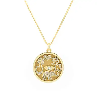 Jennifer Meyer Diamond Good Luck Necklace | Thumbnail 1 Jennifer Meyer Diamond Good Luck Necklace | Thumbnail 1