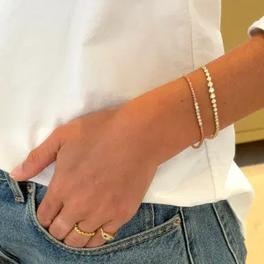 Jennifer Meyer Graduated Diamond Tennis Bracelet | Thumbnail 2 Jennifer Meyer Graduated Diamond Tennis Bracelet | Thumbnail 2
