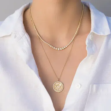 Jennifer Meyer Graduated Diamond Tennis Necklace | Thumbnail 5 Jennifer Meyer Graduated Diamond Tennis Necklace | Thumbnail 5