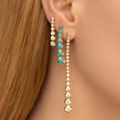 Jennifer Meyer Graduated Diamond Tennis Studs | Thumbnail 6 Jennifer Meyer Graduated Diamond Tennis Studs | Thumbnail 6