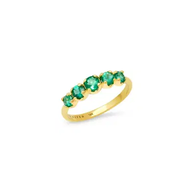 Jennifer Meyer Graduated Emerald Ring | Thumbnail 1 Jennifer Meyer Graduated Emerald Ring | Thumbnail 1
