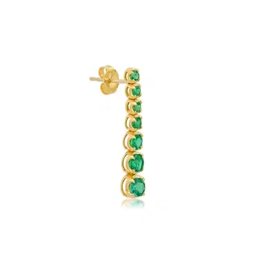 Jennifer Meyer Graduated Emerald Tennis Studs | Thumbnail 2 Jennifer Meyer Graduated Emerald Tennis Studs | Thumbnail 2
