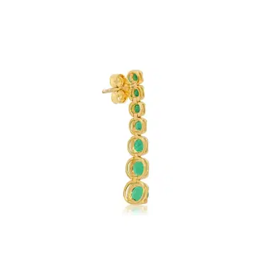 Jennifer Meyer Graduated Emerald Tennis Studs | Thumbnail 3 Jennifer Meyer Graduated Emerald Tennis Studs | Thumbnail 3