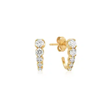 Jennifer Meyer Graduated Illusion Set Diamond Edith Studs | Thumbnail 1 Jennifer Meyer Graduated Illusion Set Diamond Edith Studs | Thumbnail 1