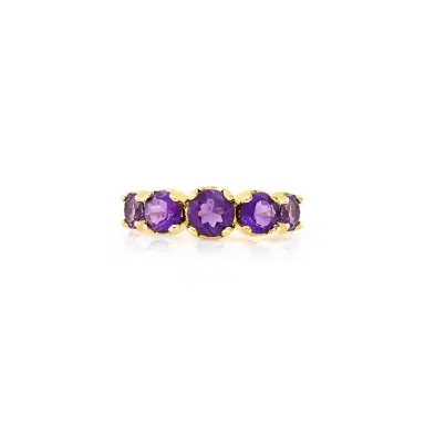 Jennifer Meyer Large Graduated Amethyst Ring | Thumbnail 2 Jennifer Meyer Large Graduated Amethyst Ring | Thumbnail 2