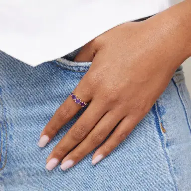 Jennifer Meyer Large Graduated Amethyst Ring | Thumbnail 5 Jennifer Meyer Large Graduated Amethyst Ring | Thumbnail 5