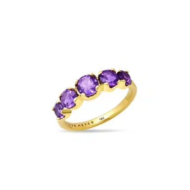 Jennifer Meyer Large Graduated Amethyst Ring | Thumbnail 1 Jennifer Meyer Large Graduated Amethyst Ring | Thumbnail 1