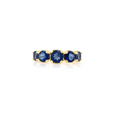 Jennifer Meyer Large Graduated Blue Sapphire Ring | Thumbnail 2 Jennifer Meyer Large Graduated Blue Sapphire Ring | Thumbnail 2