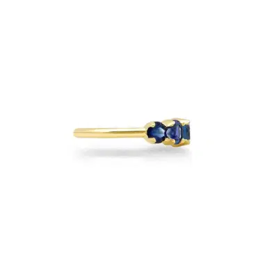 Jennifer Meyer Large Graduated Blue Sapphire Ring | Thumbnail 3 Jennifer Meyer Large Graduated Blue Sapphire Ring | Thumbnail 3