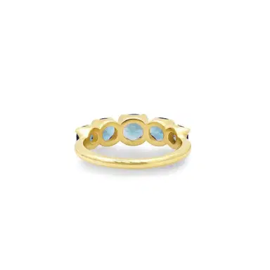 Jennifer Meyer Large Graduated Blue Sapphire Ring | Thumbnail 4 Jennifer Meyer Large Graduated Blue Sapphire Ring | Thumbnail 4