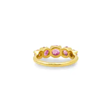 Jennifer Meyer Large Graduated Pink Sapphire Ring | Thumbnail 3 Jennifer Meyer Large Graduated Pink Sapphire Ring | Thumbnail 3