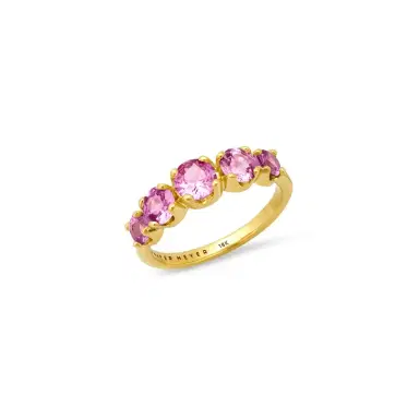 Jennifer Meyer Large Graduated Pink Sapphire Ring | Thumbnail 1 Jennifer Meyer Large Graduated Pink Sapphire Ring | Thumbnail 1