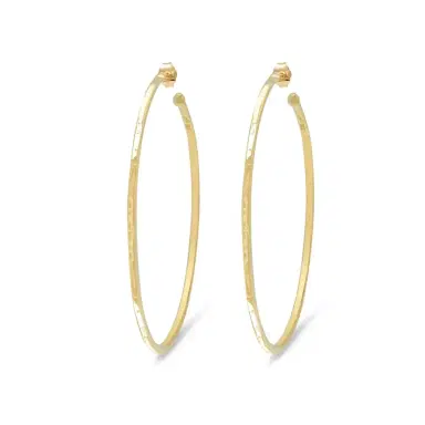 Jennifer Meyer Large Hammered Hoops | Thumbnail 1 Jennifer Meyer Large Hammered Hoops | Thumbnail 1