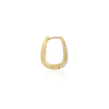 Jennifer Meyer Mini Elongated Diamond Teardrop Huggies | Thumbnail 3 Jennifer Meyer Mini Elongated Diamond Teardrop Huggies | Thumbnail 3