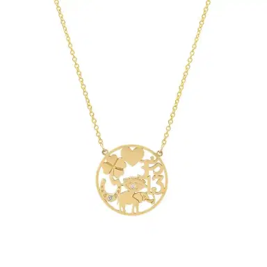Jennifer Meyer Open Good Luck Necklace | Thumbnail 1 Jennifer Meyer Open Good Luck Necklace | Thumbnail 1