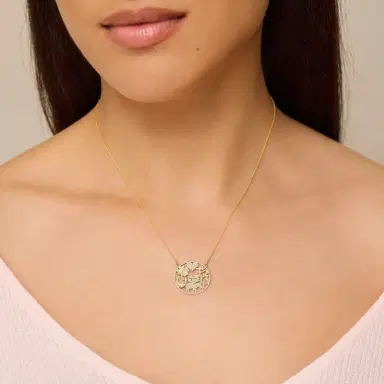 Jennifer Meyer Open Good Luck Necklace With Diamond Pave | Thumbnail 2 Jennifer Meyer Open Good Luck Necklace With Diamond Pave | Thumbnail 2