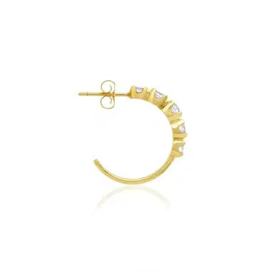 Jennifer Meyer Small Graduated Diamond Hoops | Thumbnail 2 Jennifer Meyer Small Graduated Diamond Hoops | Thumbnail 2