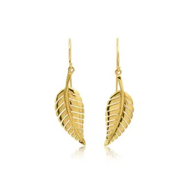 Jennifer Meyer Small Leaf Drop Earrings | Thumbnail 1 Jennifer Meyer Small Leaf Drop Earrings | Thumbnail 1