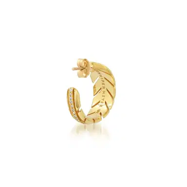 Jennifer Meyer Small Leaf Hoops with Diamonds | Thumbnail 4 Jennifer Meyer Small Leaf Hoops with Diamonds | Thumbnail 4