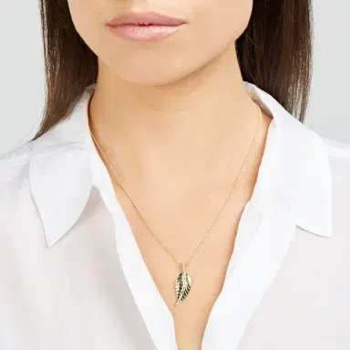 Jennifer Meyer Small Leaf Necklace | Thumbnail 2 Jennifer Meyer Small Leaf Necklace | Thumbnail 2