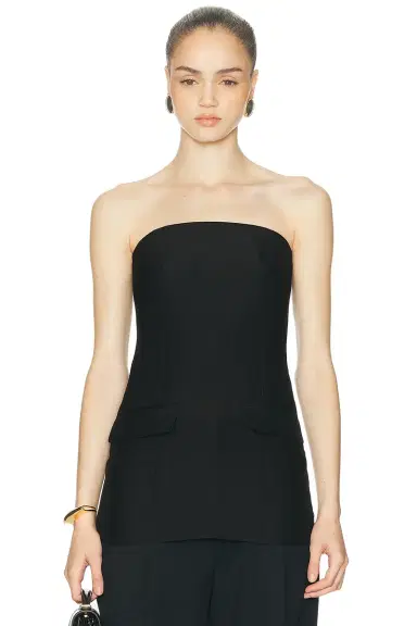 Toteme Strapless Crepe Pocket Top | Thumbnail 1 Toteme Strapless Crepe Pocket Top | Thumbnail 1