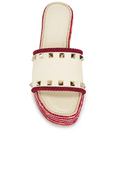 Valentino Garavani Rockstud Flatform Espadrille Slide | Thumbnail 4 Valentino Garavani Rockstud Flatform Espadrille Slide | Thumbnail 4