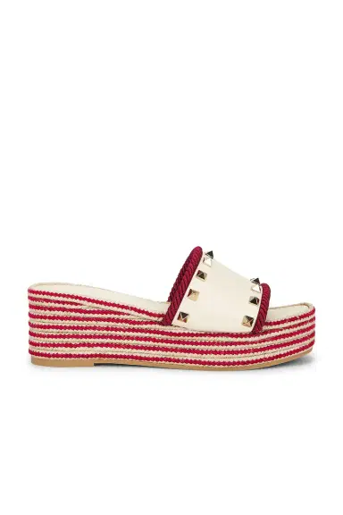 Valentino Garavani Rockstud Flatform Espadrille Slide | Thumbnail 1 Valentino Garavani Rockstud Flatform Espadrille Slide | Thumbnail 1