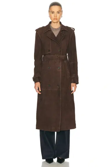 ARMA Benedict Suede Trench Coat | Thumbnail 2 ARMA Benedict Suede Trench Coat | Thumbnail 2