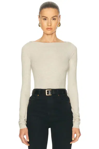ÉTERNE Long Sleeve Boatneck Top | Thumbnail 1 ÉTERNE Long Sleeve Boatneck Top | Thumbnail 1