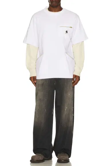 Sacai x Carhartt WIP Cotton Jersey T-Shirt | Thumbnail 3 Sacai x Carhartt WIP Cotton Jersey T-Shirt | Thumbnail 3