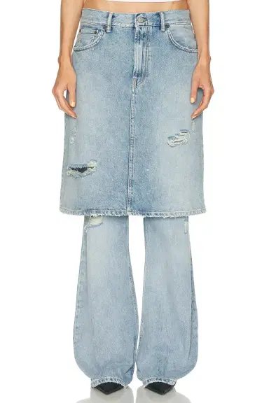 Acne Studios Pert Light Crow Wide Leg | Thumbnail 1 Acne Studios Pert Light Crow Wide Leg | Thumbnail 1