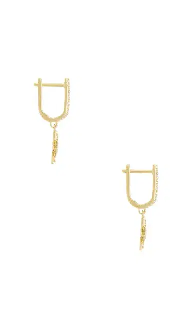 STONE AND STRAND Northern Star Pave Huggie Earrings | Thumbnail 2 STONE AND STRAND Northern Star Pave Huggie Earrings | Thumbnail 2