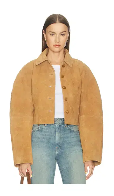 RÓHE Rounded Textured Suede Jacket | Thumbnail 1 RÓHE Rounded Textured Suede Jacket | Thumbnail 1