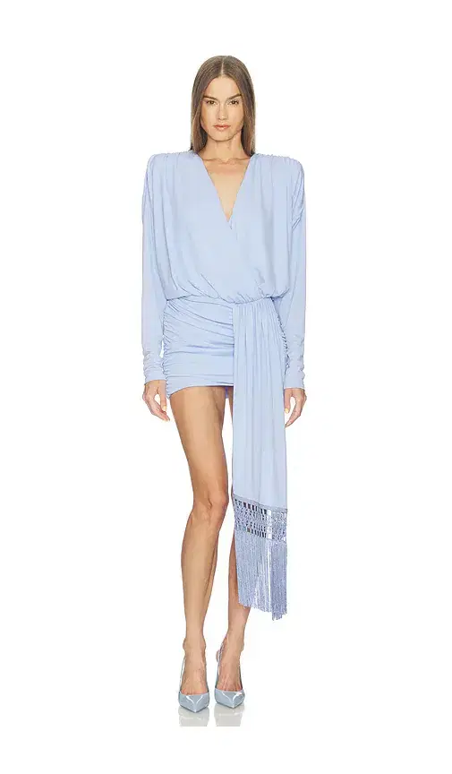 Dalia Draped Fringe Mini Dress Dalia Draped Fringe Mini Dress
