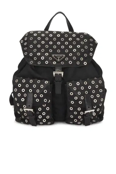 Prada Prada Grommet Embellished Tessuto Backpack | Thumbnail 3 Prada Prada Grommet Embellished Tessuto Backpack | Thumbnail 3