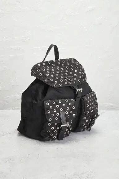 Prada Prada Grommet Embellished Tessuto Backpack | Thumbnail 6 Prada Prada Grommet Embellished Tessuto Backpack | Thumbnail 6