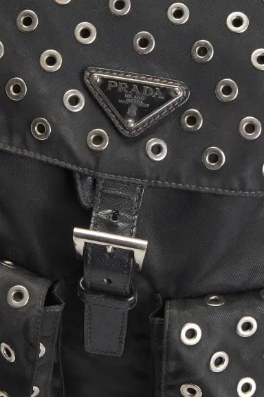 Prada Prada Grommet Embellished Tessuto Backpack | Thumbnail 7 Prada Prada Grommet Embellished Tessuto Backpack | Thumbnail 7