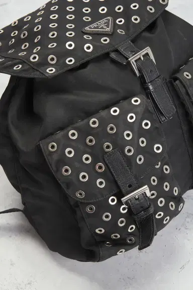 Prada Prada Grommet Embellished Tessuto Backpack | Thumbnail 10 Prada Prada Grommet Embellished Tessuto Backpack | Thumbnail 10