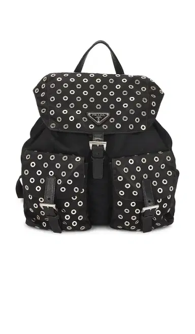 Prada Prada Grommet Embellished Tessuto Backpack | Thumbnail 1 Prada Prada Grommet Embellished Tessuto Backpack | Thumbnail 1