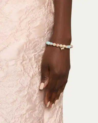 Sydney Evan 14K Gold & Diamond Hummingbird Charm on Jasper Beaded Bracelet | Thumbnail 2 Sydney Evan 14K Gold & Diamond Hummingbird Charm on Jasper Beaded Bracelet | Thumbnail 2