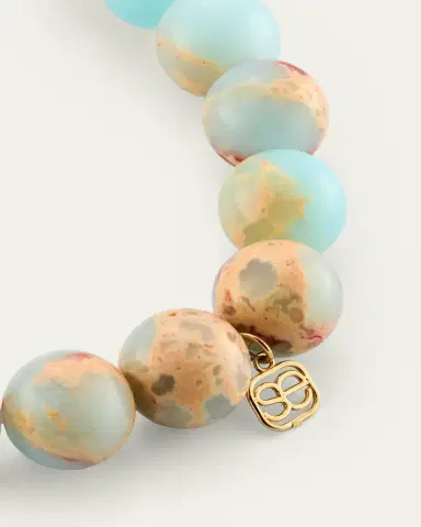 Sydney Evan 14K Gold & Diamond Hummingbird Charm on Jasper Beaded Bracelet | Thumbnail 4 Sydney Evan 14K Gold & Diamond Hummingbird Charm on Jasper Beaded Bracelet | Thumbnail 4