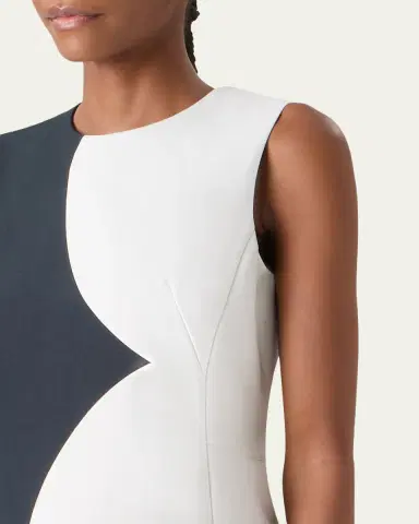 Akris Colorblock Silk Sleeveless Sheath Dress | Thumbnail 5 Akris Colorblock Silk Sleeveless Sheath Dress | Thumbnail 5